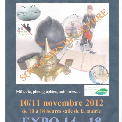 EXPO 14 - 18 à RETHONDES (60) les 10 & 11 NOVEMBRE 2012
